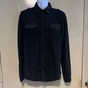 Guess Black Button-Up Shirt